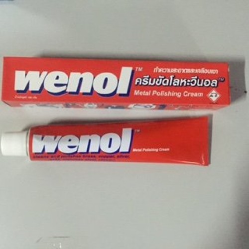 Lot of 4 Tubes Red Wenol Metal Cleaner/Polish German Stainless Cop...