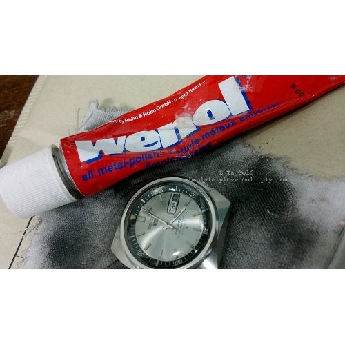 Lot of 4 Tubes Red Wenol Metal Cleaner/Polish German Stainless Cop...
