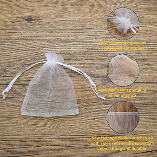 WenTao 100PCS Organza Gift Bags, 4x4.72 Mixed Color Wedding Favor...