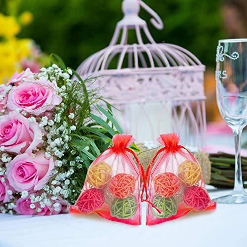 WenTao 100PCS Organza Gift Bags, 4x4.72 Mixed Color Wedding Favor...