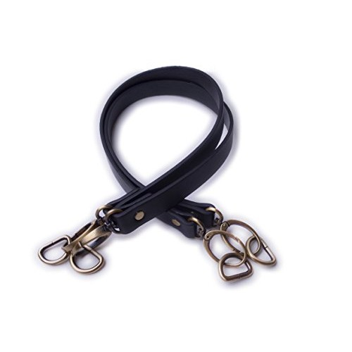 Wento Pair 24 inches Vinyl Leather Purses Straps With Oval Ring an...