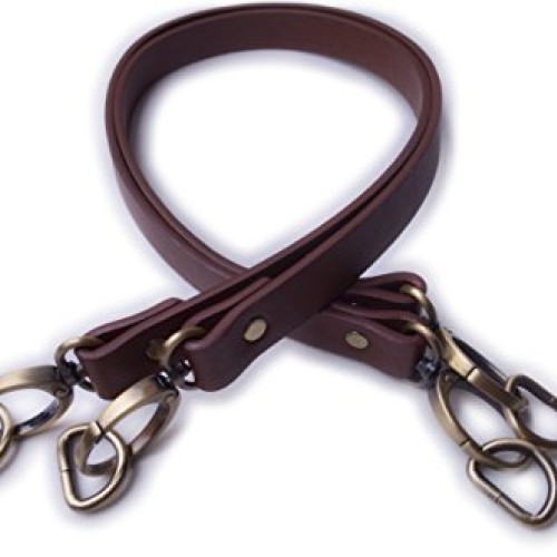 Wento Pair 24 inches Vinyl Leather Purses Straps With Oval Ring an...