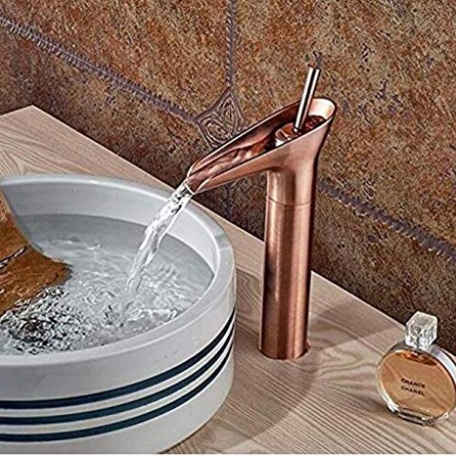 Automatic,Change,Pressure,Power,Stainless,Tap Red Copper Waterfall...