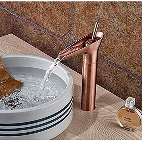 Automatic,Change,Pressure,Power,Stainless,Tap Red Copper Waterfall...