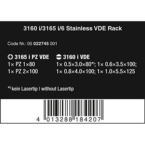 Wera 05022745001 3165I Screwdriver Set 6 Piece