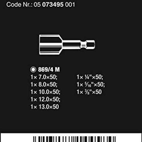 Wera 05073495001 Screwdriver Nut Driver Bits