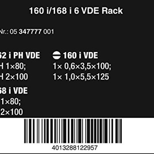 Wera - 5347777001 Kraftform Plus 160i/168i/6 Insulated Professiona...