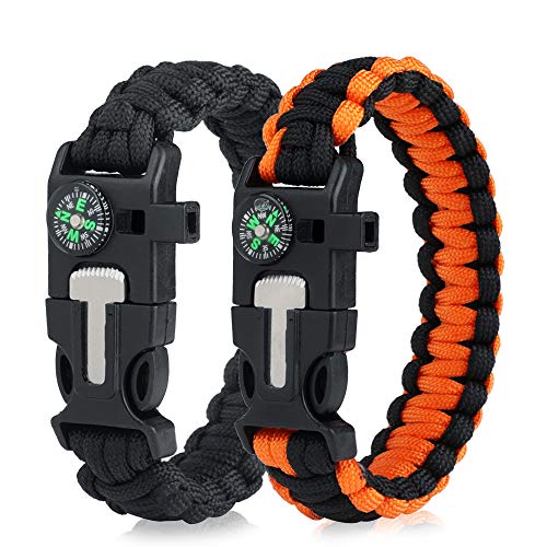 WEREWOLVES Survival Paracord Bracelets,Professional Personal EDC T...