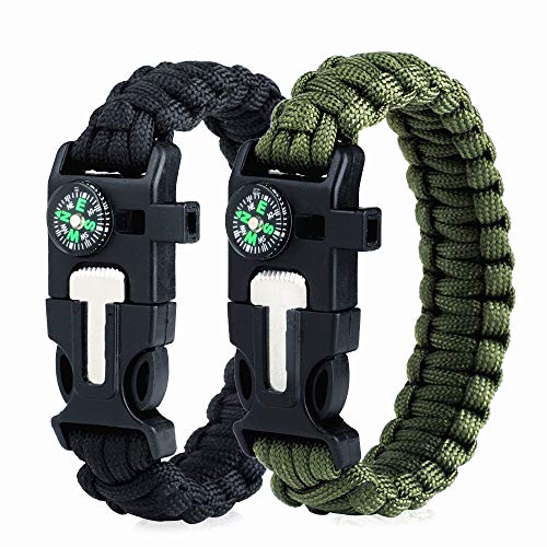 WEREWOLVES Survival Paracord Bracelets,Professional Personal EDC T...