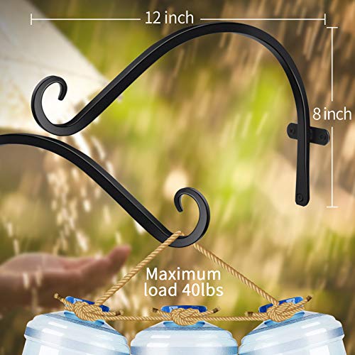 WERSATILONE Plant Hooks for Wall Outdoor Hanging Planter Basket,4P...