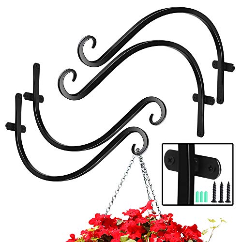 WERSATILONE Plant Hooks for Wall Outdoor Hanging Planter Basket,4P...
