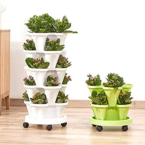 Stackable Garden,Indoor Outdoor Vertical Planter, Stackable Vertic...