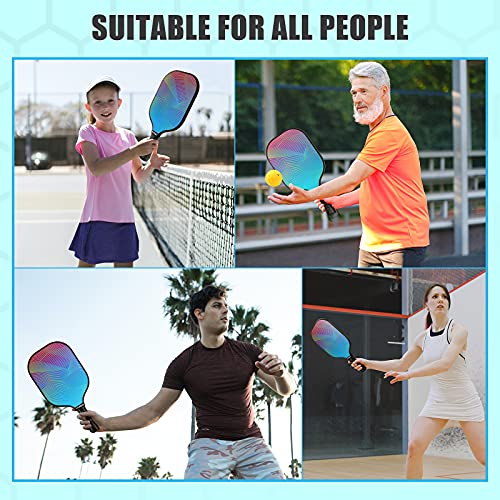 Pickleball Paddles Set, Wesoky Fiberglass Surface Paddles, Pickleb...