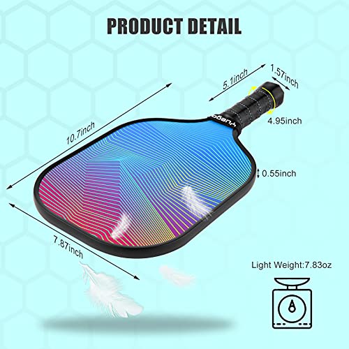 Pickleball Paddles Set, Wesoky Fiberglass Surface Paddles, Pickleb...