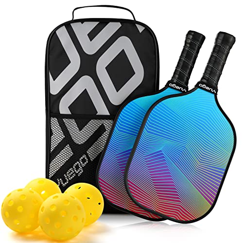 Pickleball Paddles Set, Wesoky Fiberglass Surface Paddles, Pickleb...
