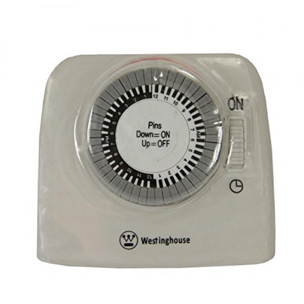 Westinghouse 2-Outlet Indoor 24 Hour Mechanical Timer for 2 Electr...