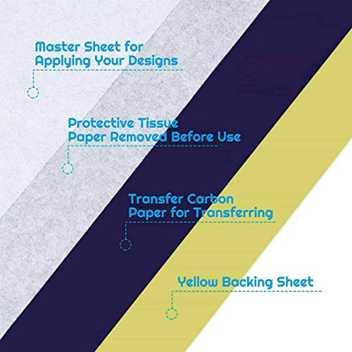 Westspark Tattoo Transfer Paper, 25 Sheets Tattoo Thermal Stencil ...
