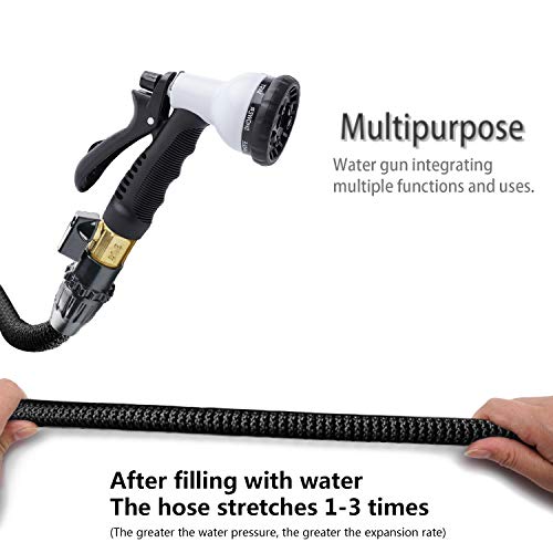 Garden Hose Expandable Collapsible Car Water Hose, Super Durable 3...