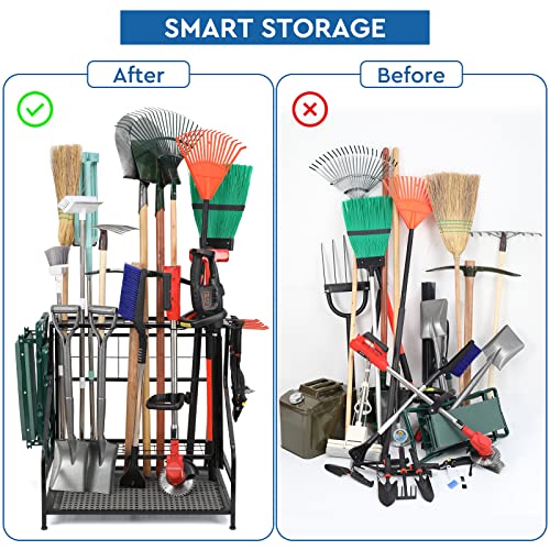 WEYIMILA Garden Tool Organizer for Garage, Yard Tool Storage, Gard...