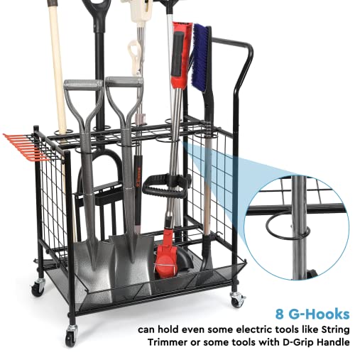 WEYIMILA Garden Tool Storage Organizer, Yard Tool Storage for Gara...