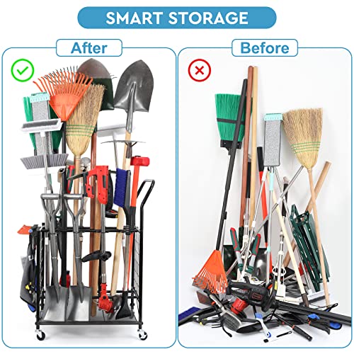 WEYIMILA Garden Tool Storage Organizer, Yard Tool Storage for Gara...