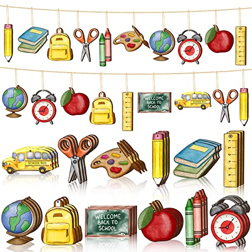 Back to School Wooden Ornament Back to School Party Hanging Decor ...