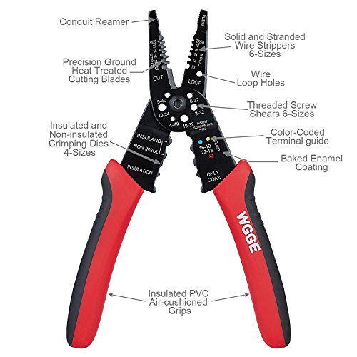 WGGE WG-015 Professional crimping tool/Multi-Tool Wire Stripper an...