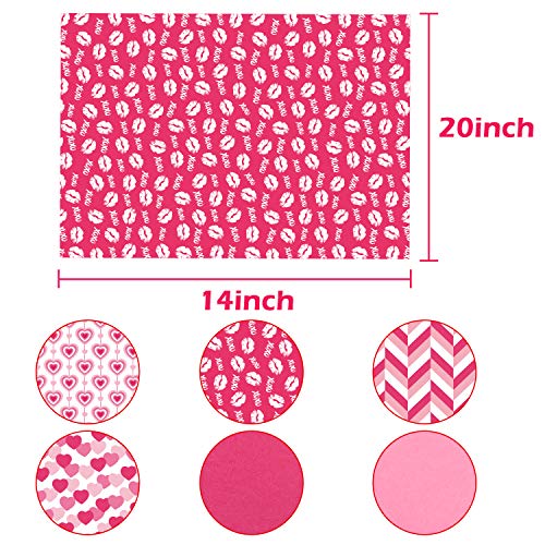 Whaline 120 Sheets Valentines Tissue Paper, Assorted Love Heart De...