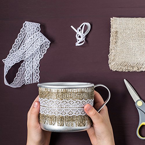 Whaline 49 Yard White Lace Trim 15 Rolls Assorted Patterns Lace Ri...