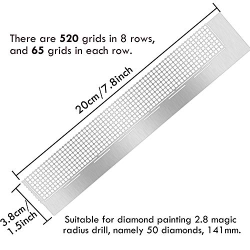 Whaline Diamond Painting Tool Stainless Steel Ruler Diamond Drawin...