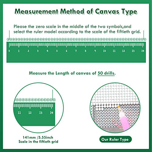 Whaline Diamond Painting Tool Stainless Steel Ruler Diamond Drawin...