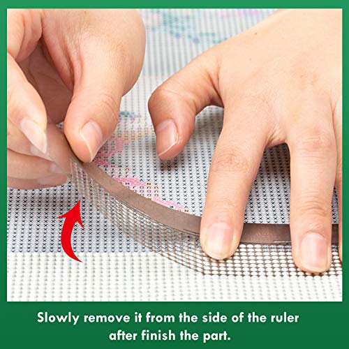 Whaline Diamond Painting Tool Stainless Steel Ruler Diamond Drawin...