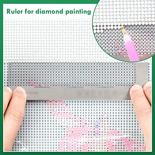 Whaline Diamond Painting Tool Stainless Steel Ruler Diamond Drawin...