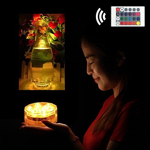Underwater Submersible LED Lights Waterproof Multi Color Battery O...