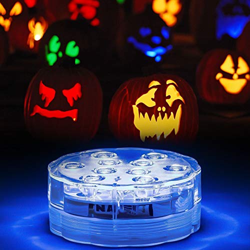 Underwater Submersible LED Lights Waterproof Multi Color Battery O...