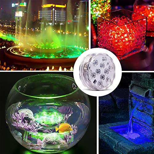 Underwater Submersible LED Lights Waterproof Multi Color Battery O...