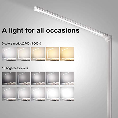 LED Desk Lamp Dimmable Table Lamp Reading Lamp with USB Charging P...