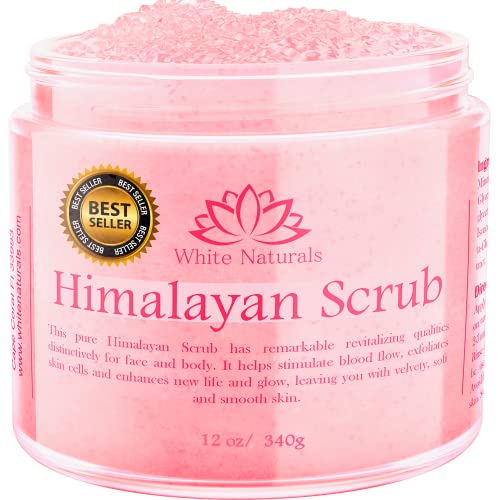Himalayan Salt Body Scrub, Pink Body Scrub Exfoliator For Women, E...