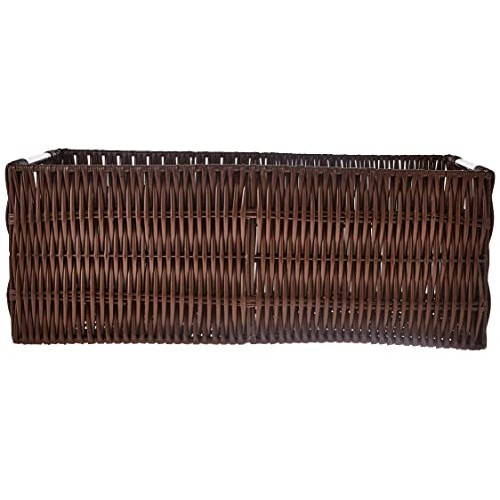 Whitmor Rattique Small Storage Tote Java