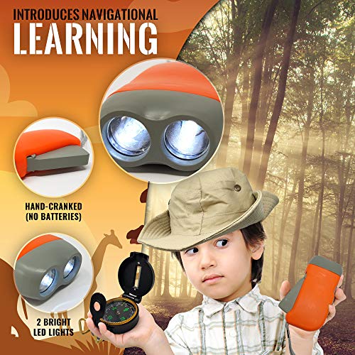 WhizBuilders Kids Explorer Kit - Outdoor Binoculars , Animal Figur...