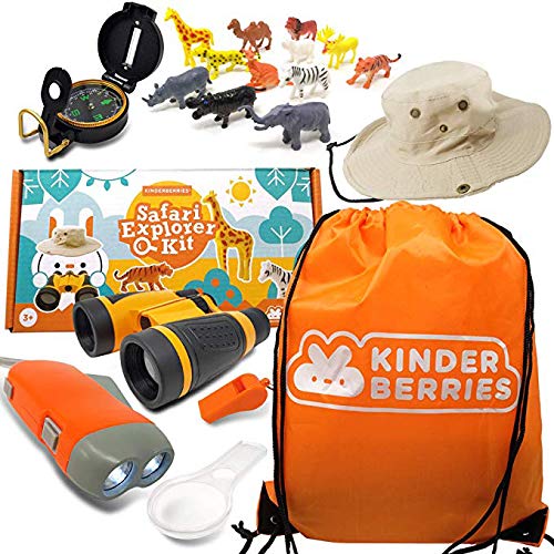 WhizBuilders Kids Explorer Kit - Outdoor Binoculars , Animal Figur...