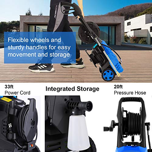 WHOLESUN 3000PSI Electric Pressure Washer 2.4GPM Power Washer 1600...