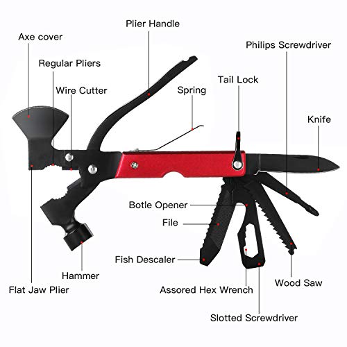 Whollyup Multitool Camping Tool Outdoor Survival Gear,Handy Gifts ...