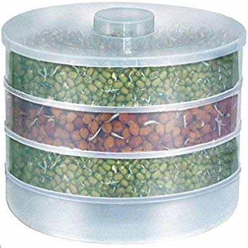 WhopperIndia Plastic Hygienic Sprout Maker Box with 4 Container Or...