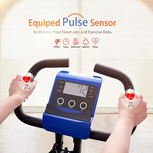 Exercise Bike, WHTOR Stationary Bike 4 in 1 Foldable Exercise Bike...