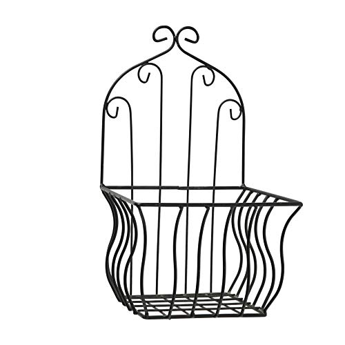 French Country Wall Baskets for Plants, Set of 2, Crested Arabesqu...