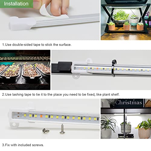Wiaxulay LED Plant Grow Light Strips, 6000K Full Spectrum Grow Lig...
