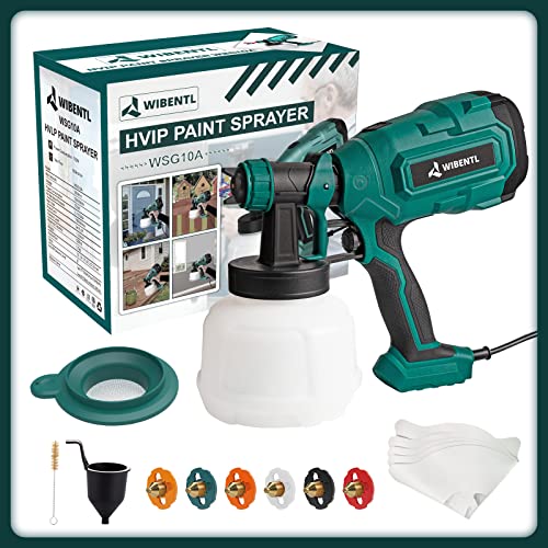 WIBENTL Paint Sprayer, 700W HVLP Electric Spray Paint Gun, with 6 ...