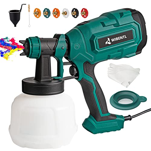 WIBENTL Paint Sprayer, 700W HVLP Electric Spray Paint Gun, with 6 ...
