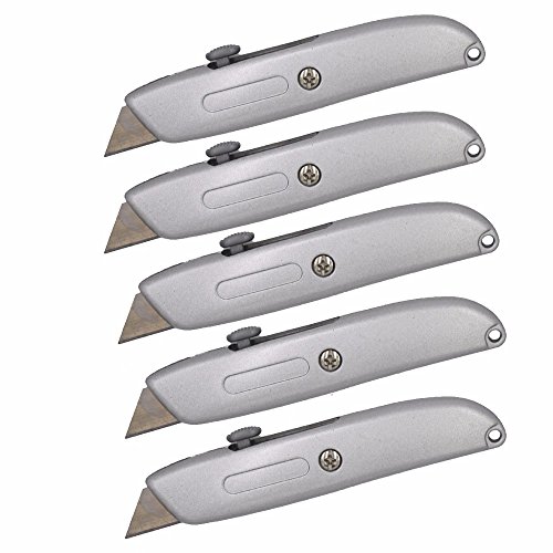Wideskall Heavy Duty Box Cutter Retractable Blade Metal Utility Kn...